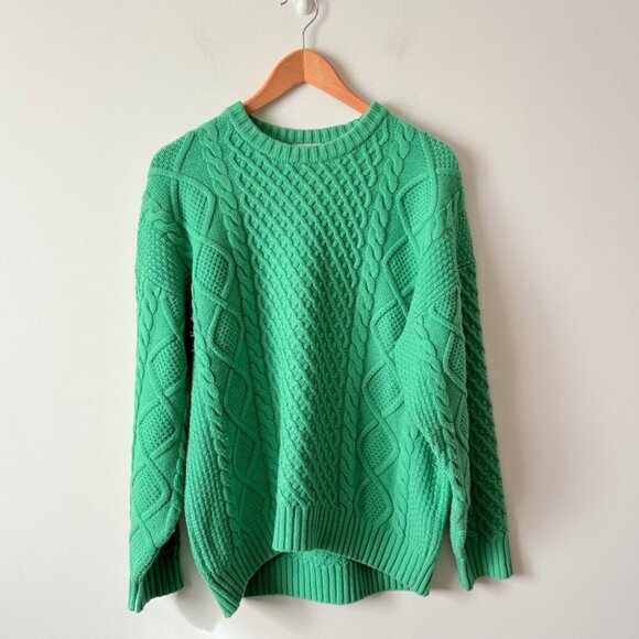 Aritzia Sunday Best Peggy Wool Crewneck Sweater Green Size Small - Picture 4 of 8